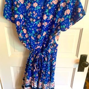 Zesica blue floral dress